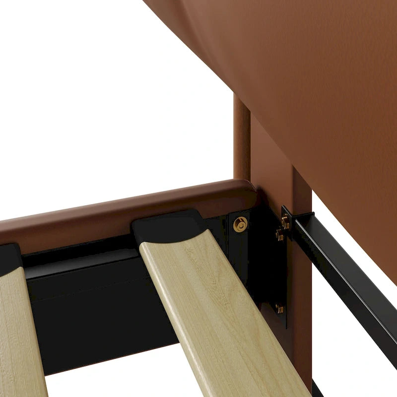 Luxury Upholstered PU Leather Bed by