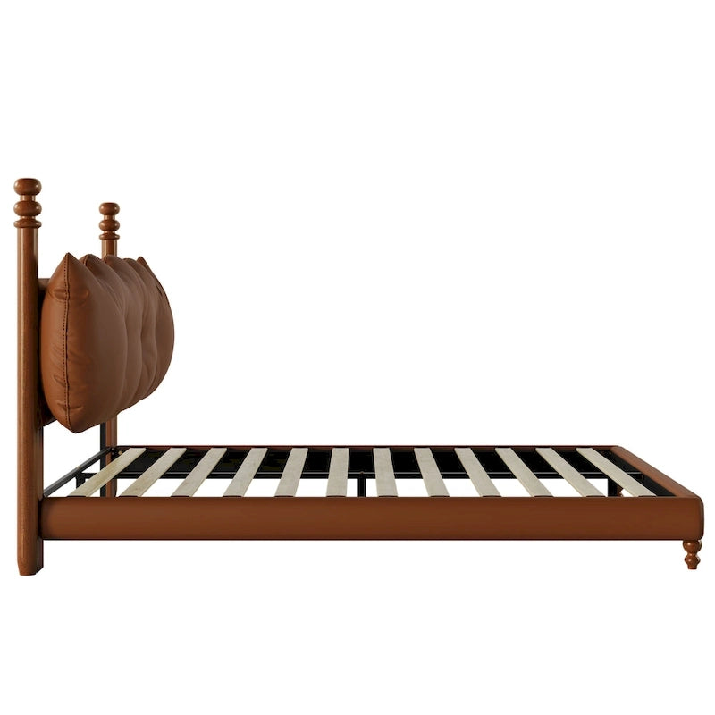 Luxury Upholstered PU Leather Bed by