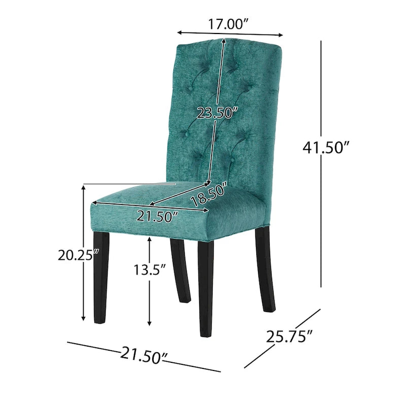 Upholstered Fabric Dining Chairs (Set of 2) by