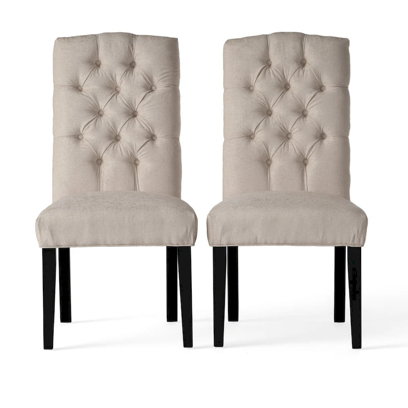 Upholstered Fabric Dining Chairs (Set of 2) by