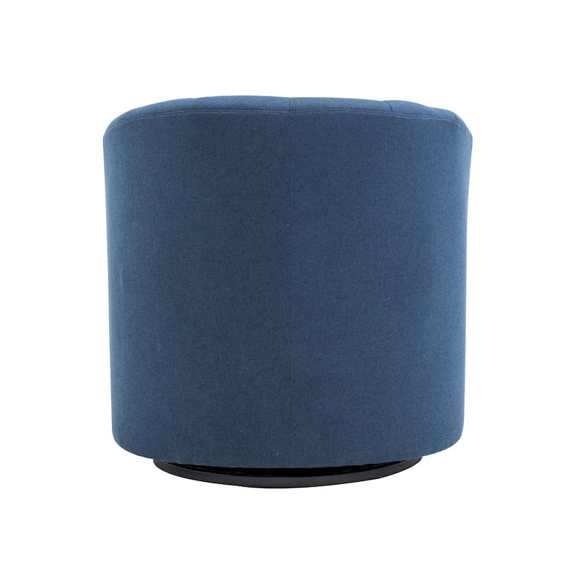 Swivel Fabric Barrel Accent Chair with Removable Seat Cushion