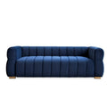 89 Velvet Tuxedo Arm Sofa