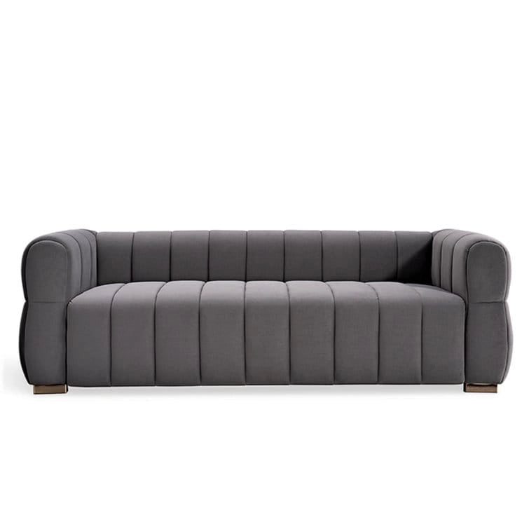 89 Velvet Tuxedo Arm Sofa