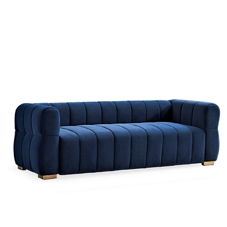 89 Velvet Tuxedo Arm Sofa