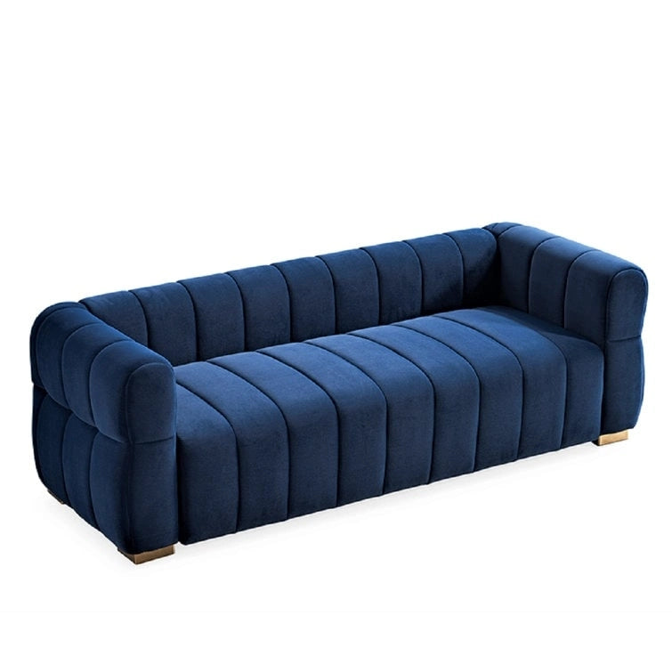 89 Velvet Tuxedo Arm Sofa