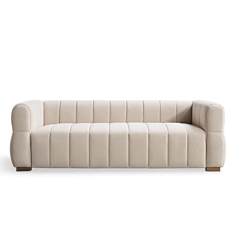 89 Velvet Tuxedo Arm Sofa