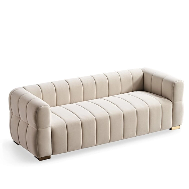 89 Velvet Tuxedo Arm Sofa