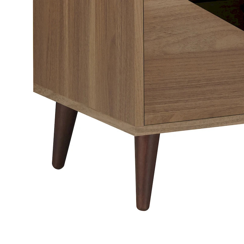 Mid-century Modern 20-inch 1-Shelf and 1-Drawer End Table by