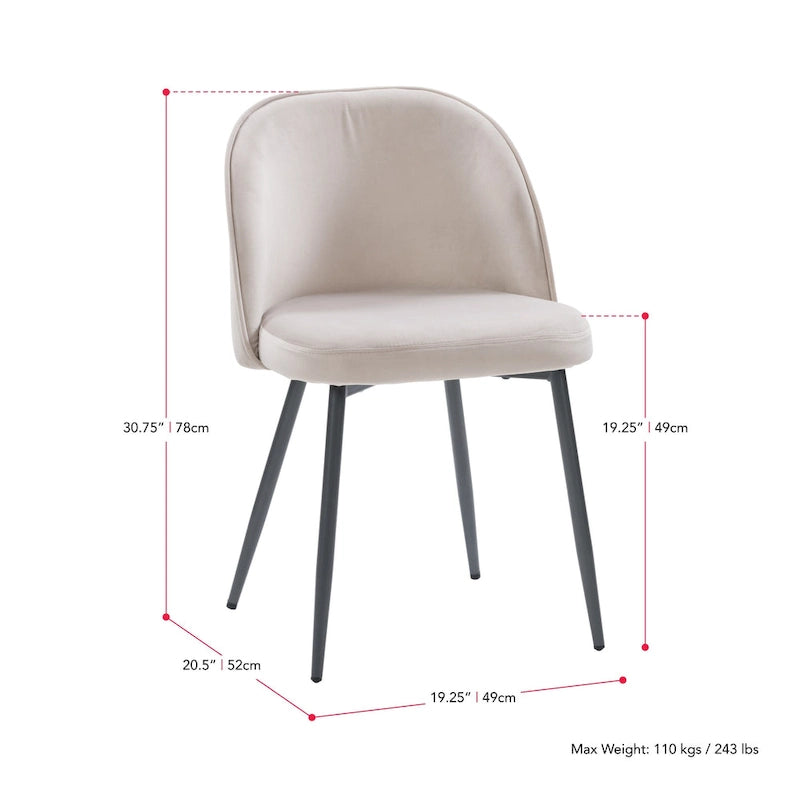 Velvet Upholstered Dining Chair