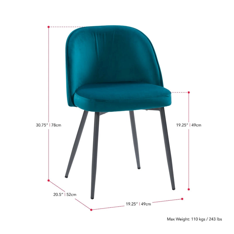 Velvet Upholstered Dining Chair