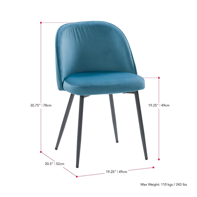 Velvet Upholstered Dining Chair