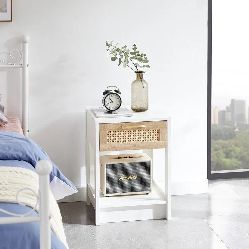 15.75 Wood Nightstand with Storage Drawer End Table living Room