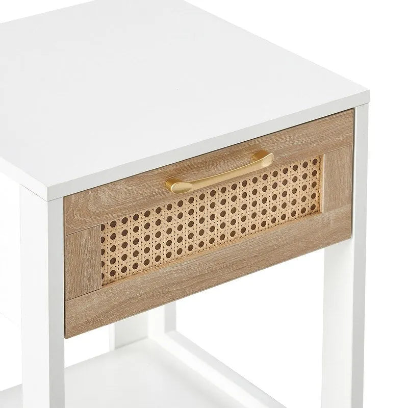 15.75 Wood Nightstand with Storage Drawer End Table living Room