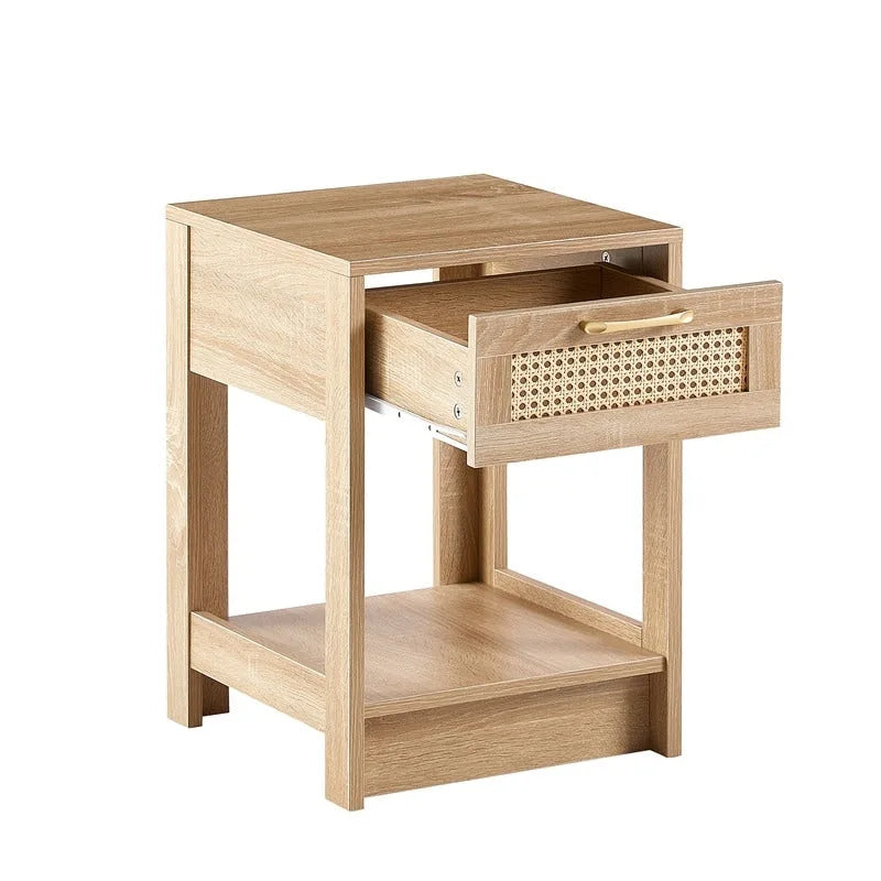 15.75 Wood Nightstand with Storage Drawer End Table living Room