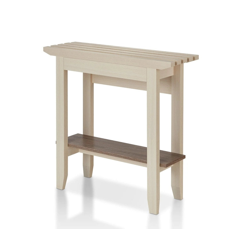 Contemporary Ivory 36-inch 1-Shelf Console Table by