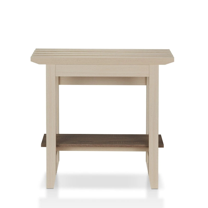 Contemporary Ivory 36-inch 1-Shelf Console Table by