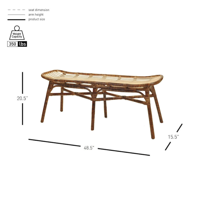 Rattan Bench