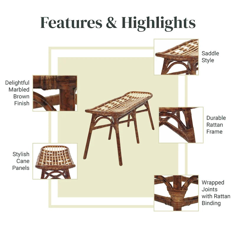 Rattan Bench