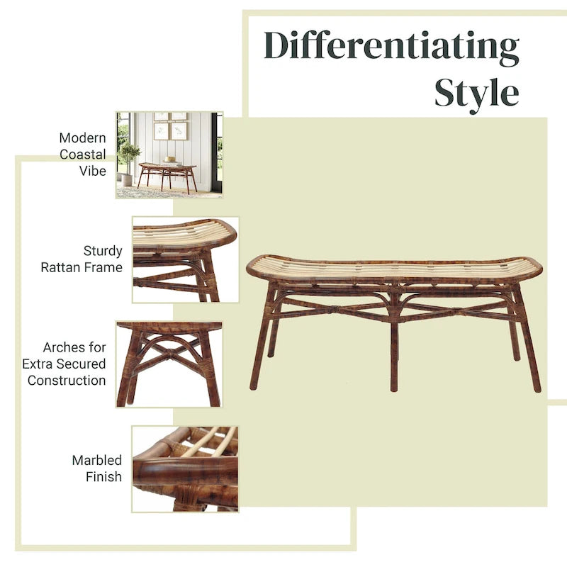 Rattan Bench