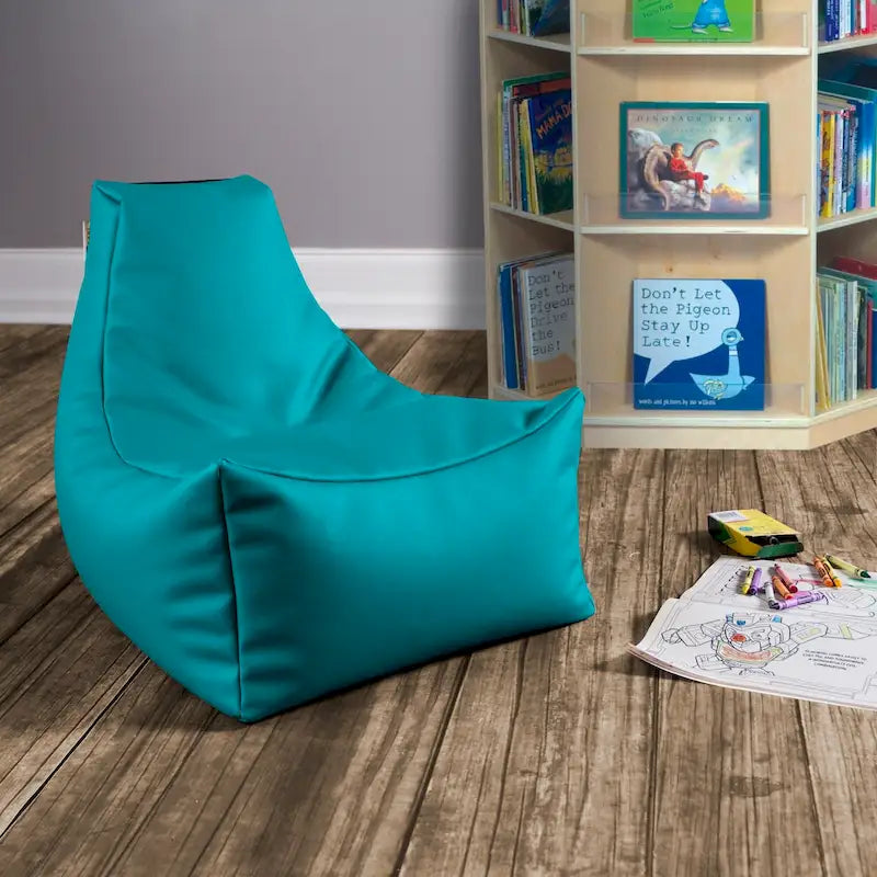 Kids Bean Bag Chair, Premium Vinyl, Royal Blue