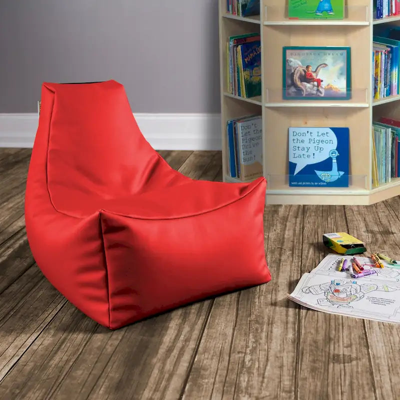 Kids Bean Bag Chair, Premium Vinyl, Royal Blue