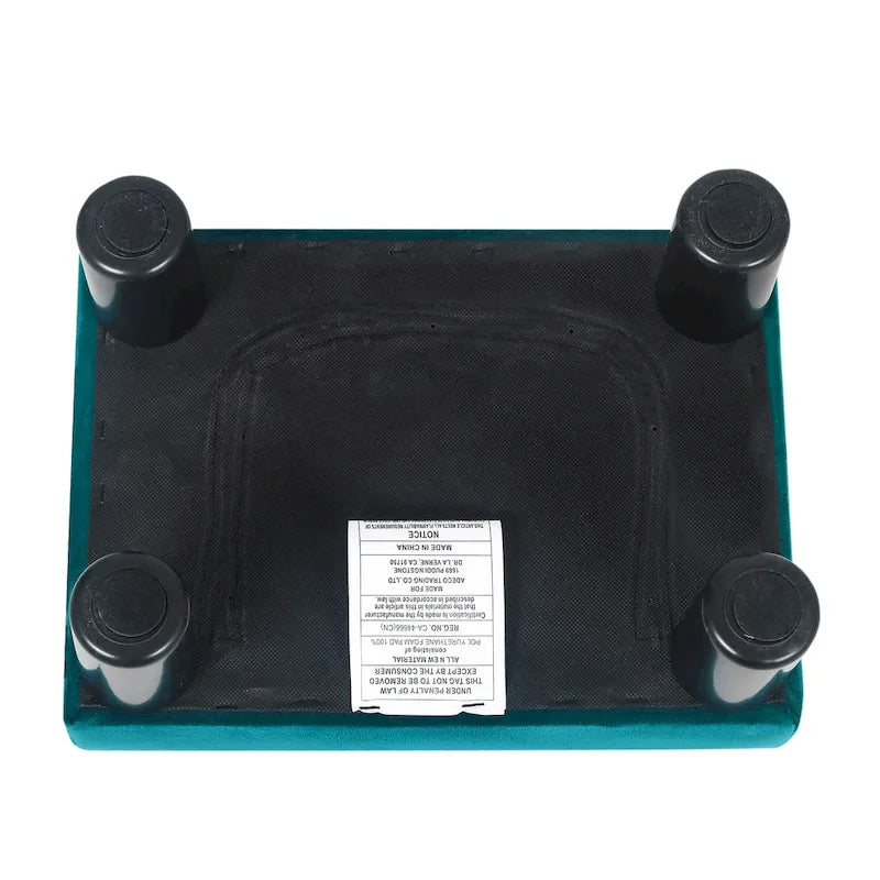 Velvet Foot Stool Ottoman with Tufted Button
