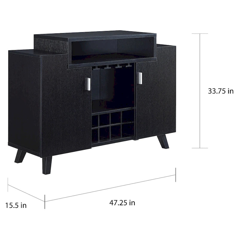 Contemporary 8-shelf Wine Cabinet Buffet