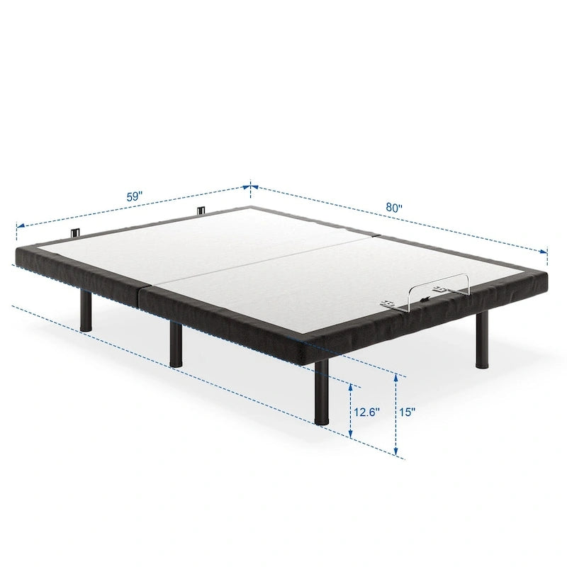Massaging Zero Gravity Adjustable Bed with Wireless Remote