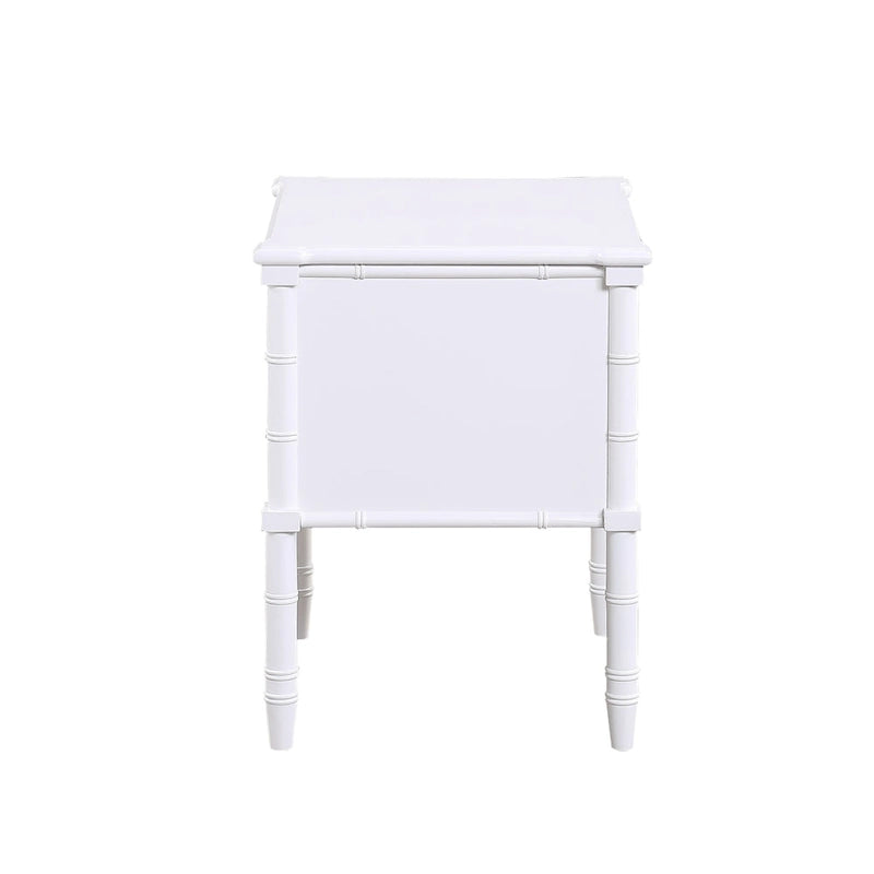 Carved Bamboo 2-drawer Nightstand by