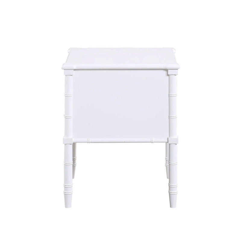 Carved Bamboo 2-drawer Nightstand by
