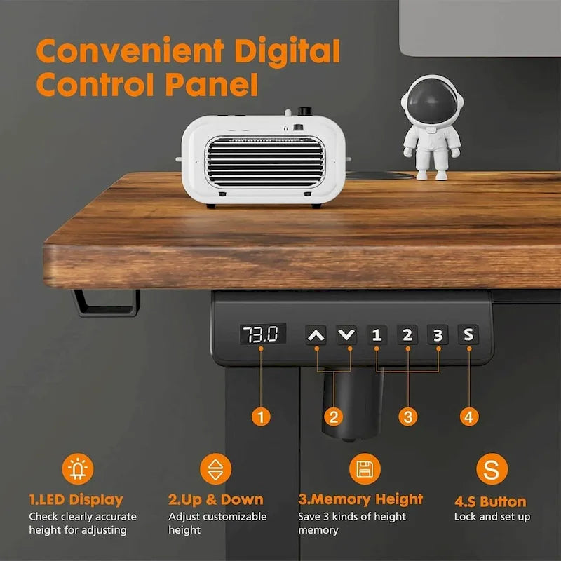 Height Adjustable Electric Standing Ergonomic Computer Desk