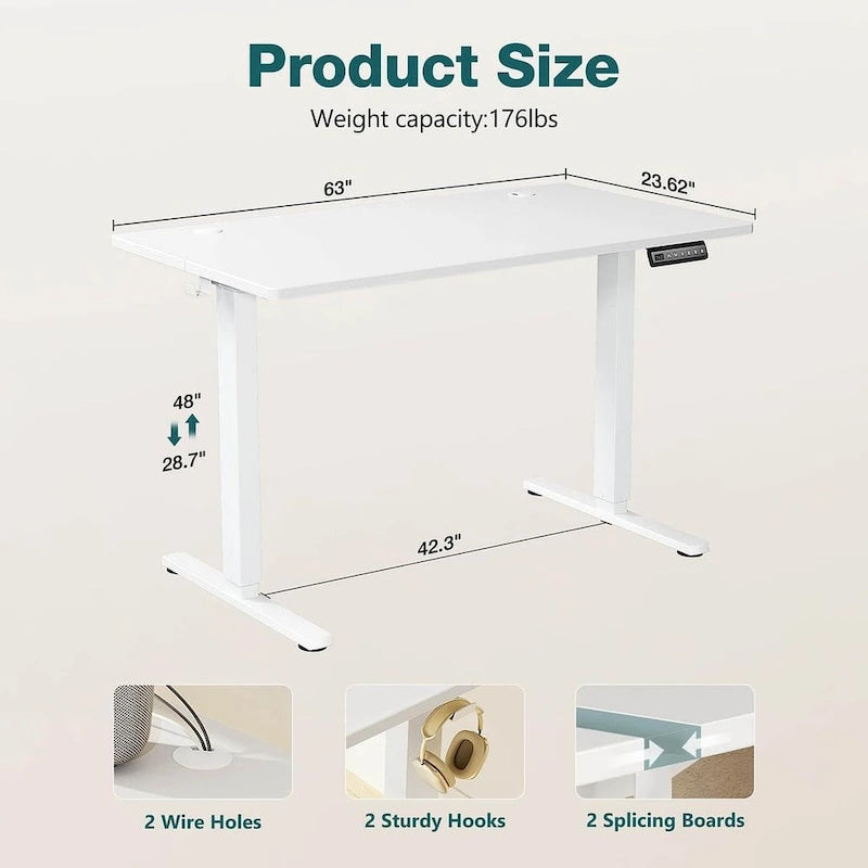 Height Adjustable Electric Standing Ergonomic Computer Desk