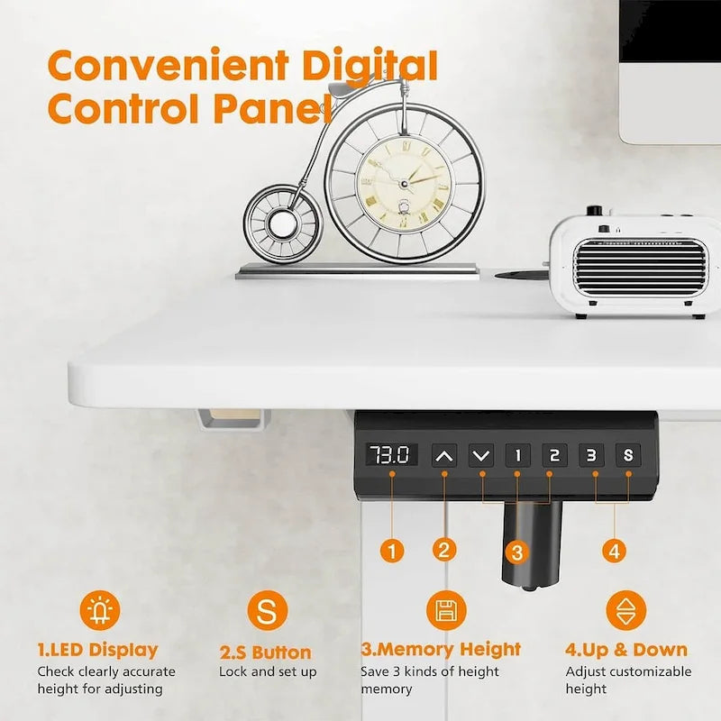 Height Adjustable Electric Standing Ergonomic Computer Desk