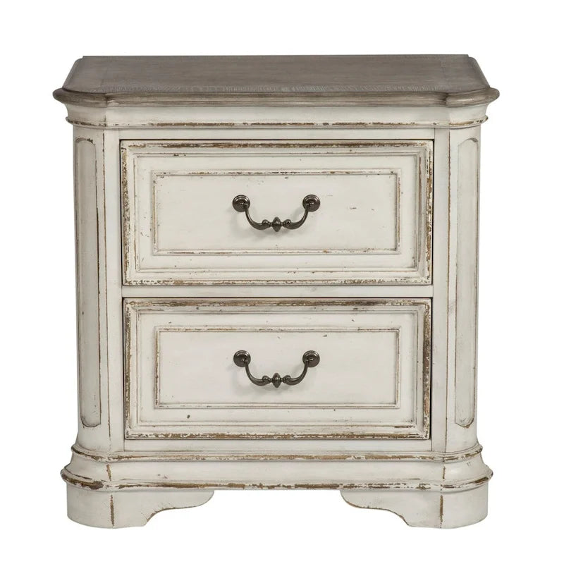 Magnolia Manor 2-Drawer Oak Night Stand for Bedroom - 2 Finish Options