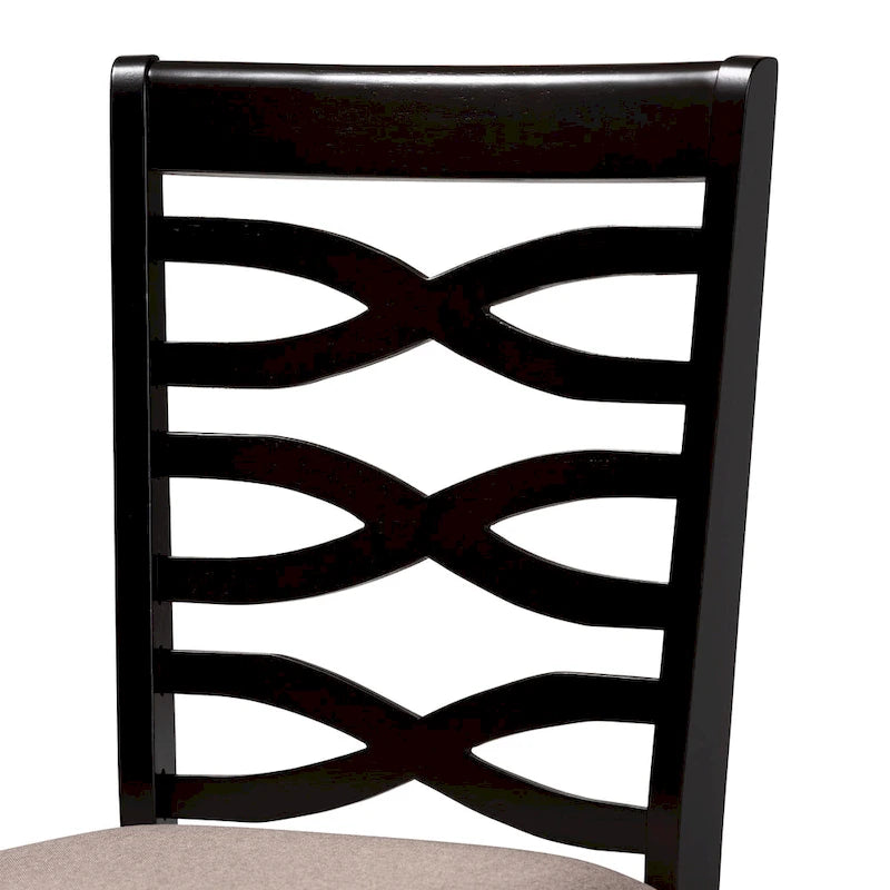 Modern and Contemporary 2-Piece Wood Dining Chair Set