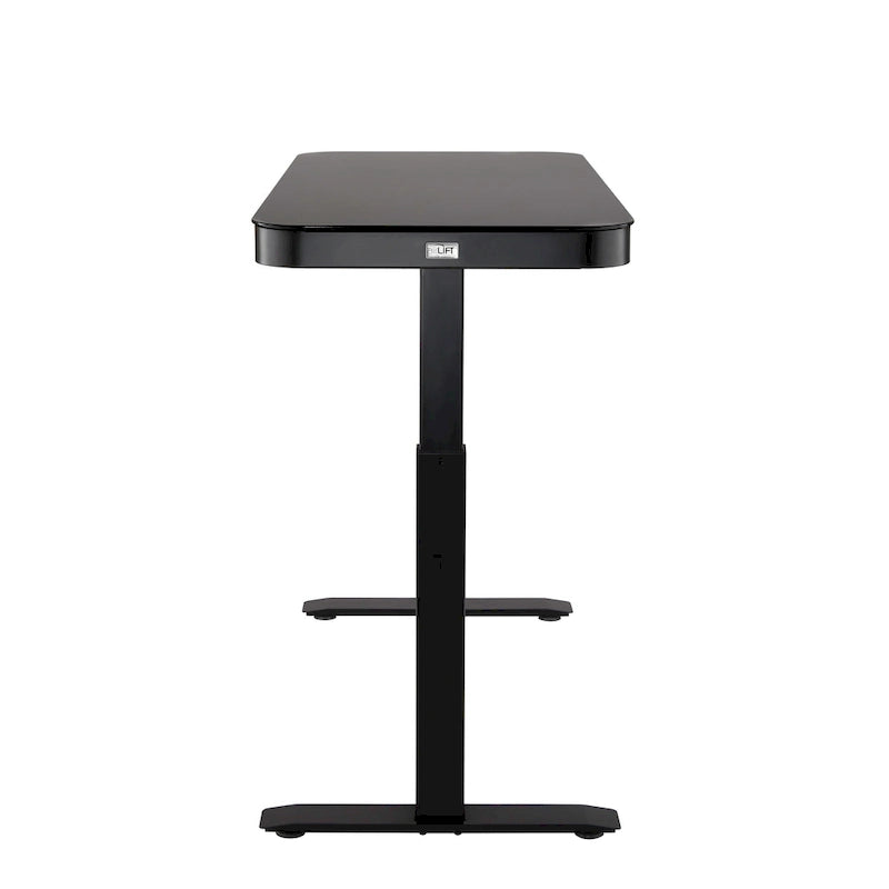 47.5 in Tempered Glass Electric Standing Desk Top Dual 2.4A USB Charging Port Height Adjustable to 47.5 in H