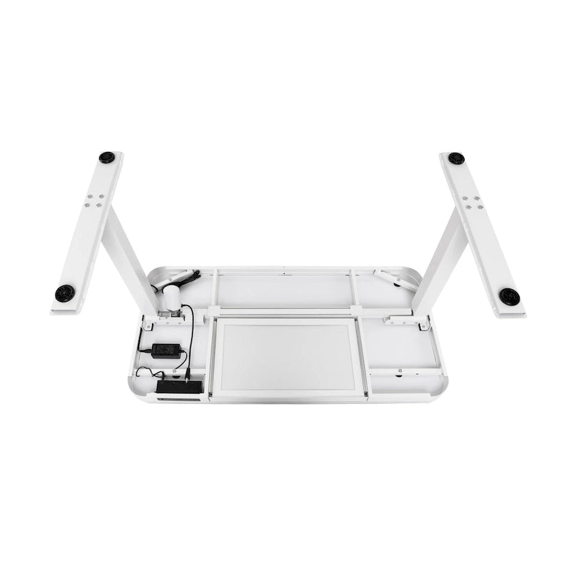 47.5 in Tempered Glass Electric Standing Desk Top Dual 2.4A USB Charging Port Height Adjustable to 47.5 in H