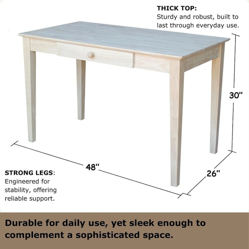 Solid Hardwood Writing Desk
