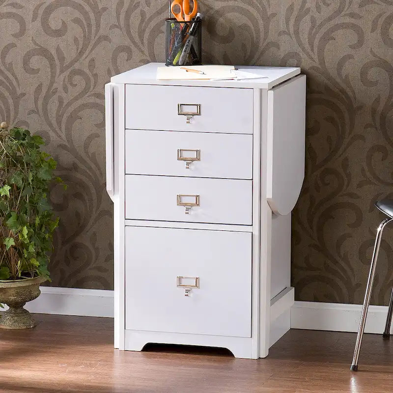 London White Fold-out Organizer and Craft Desk