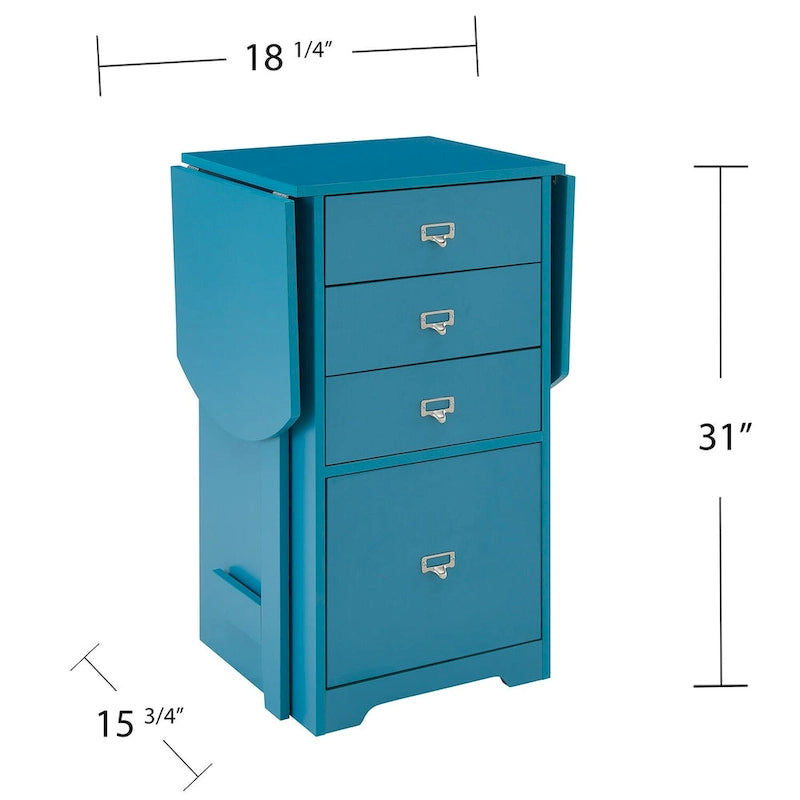 London White Fold-out Organizer and Craft Desk