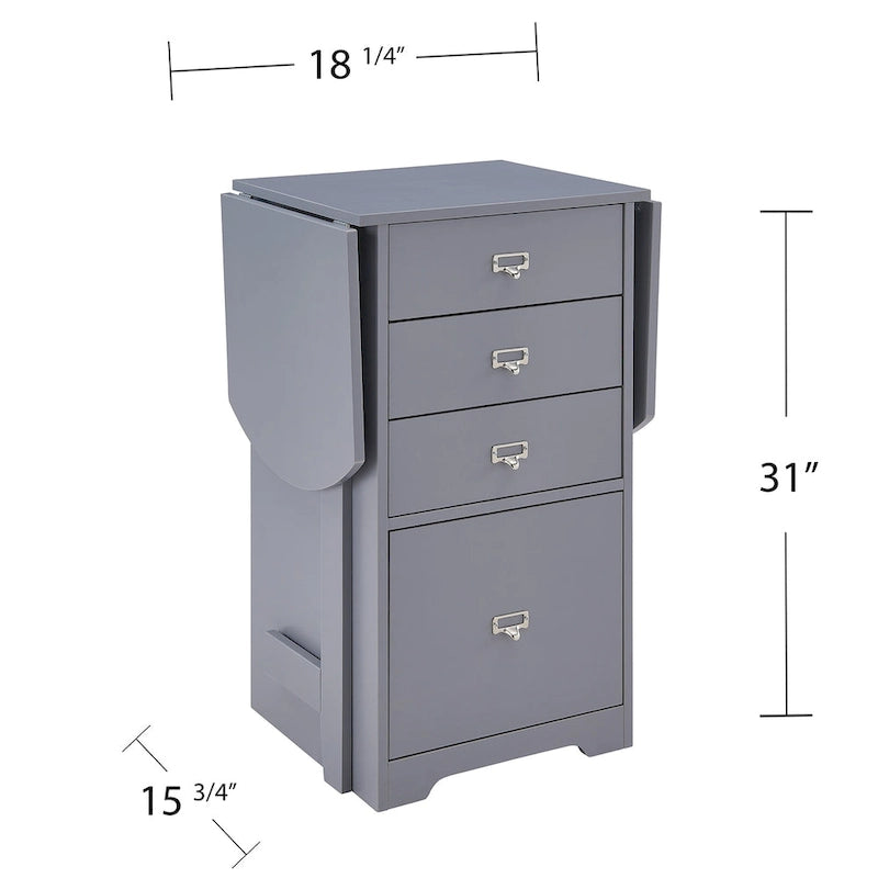 London White Fold-out Organizer and Craft Desk