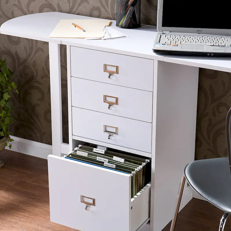 London White Fold-out Organizer and Craft Desk