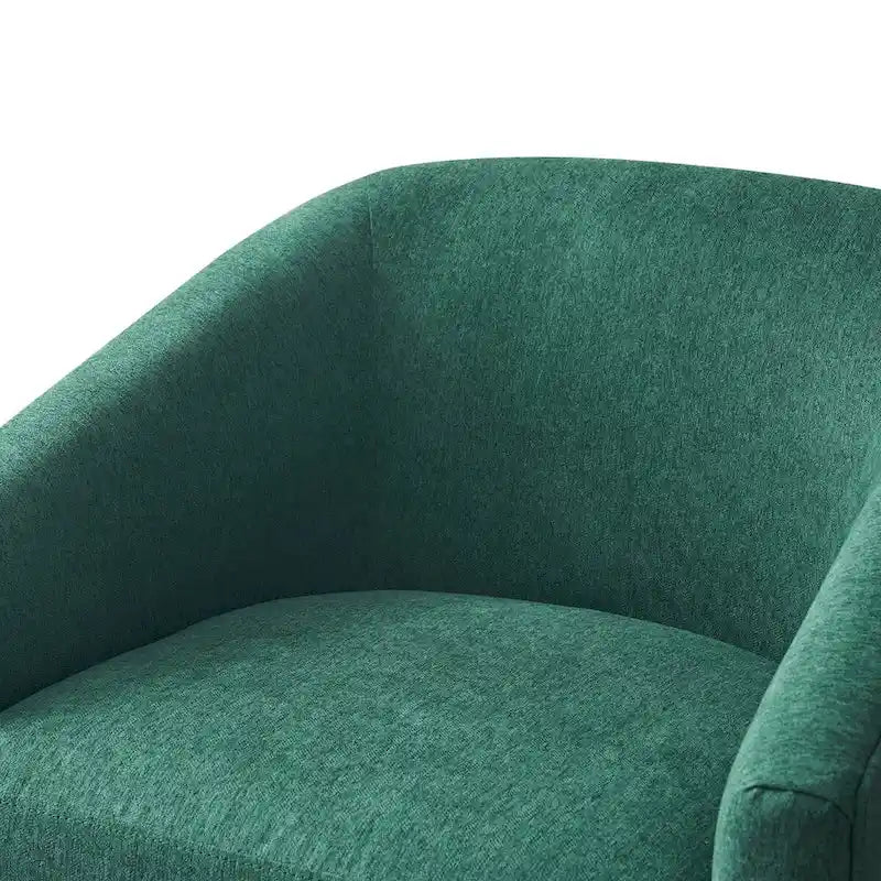 Modern Upholstered Wooden Accent Chair 360 Barrel Swivel Set of 2 Armchair for Living Room