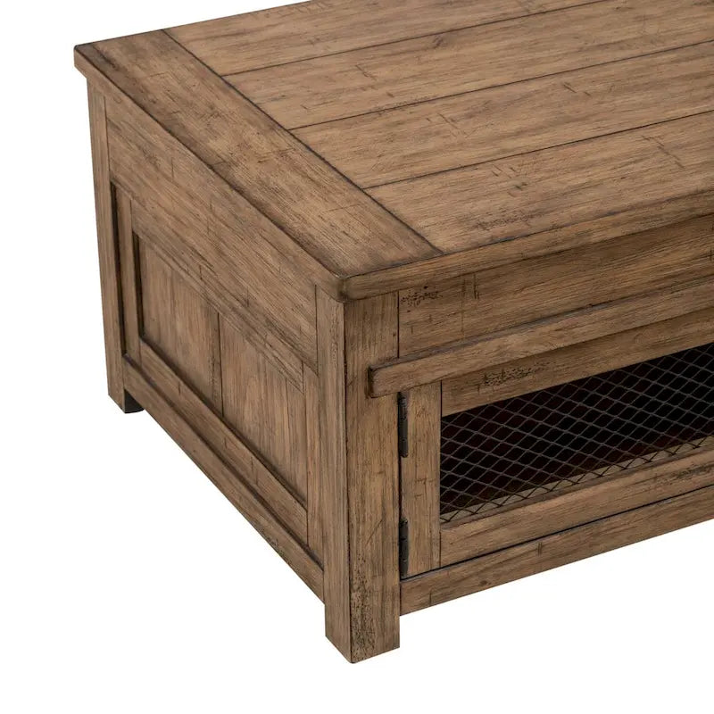 Weathered Toffee Lift Top Cocktail Table