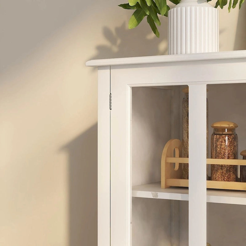 Versatile Storage Cabinet Glass Doors Buffet/Sideboard