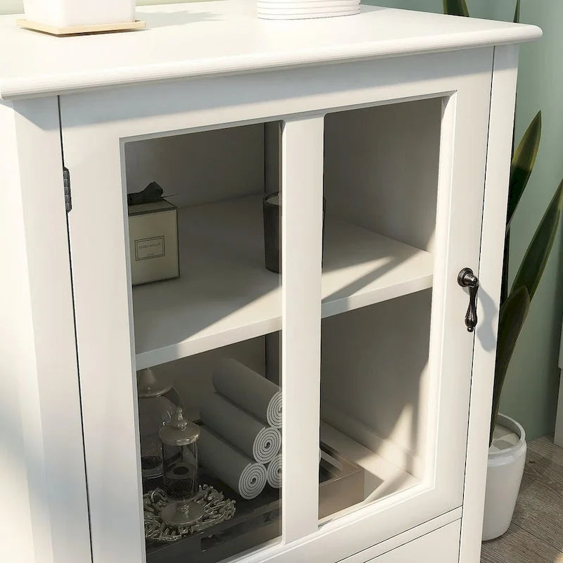 Versatile Storage Cabinet Glass Doors Buffet/Sideboard