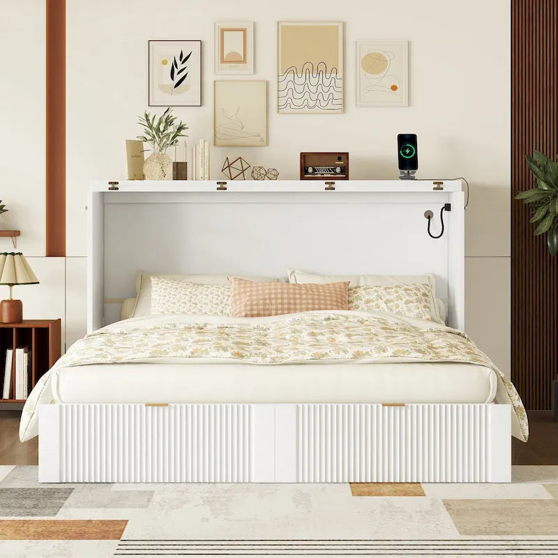 Murphy Bed with drawer and a set of Sockets & USB Ports