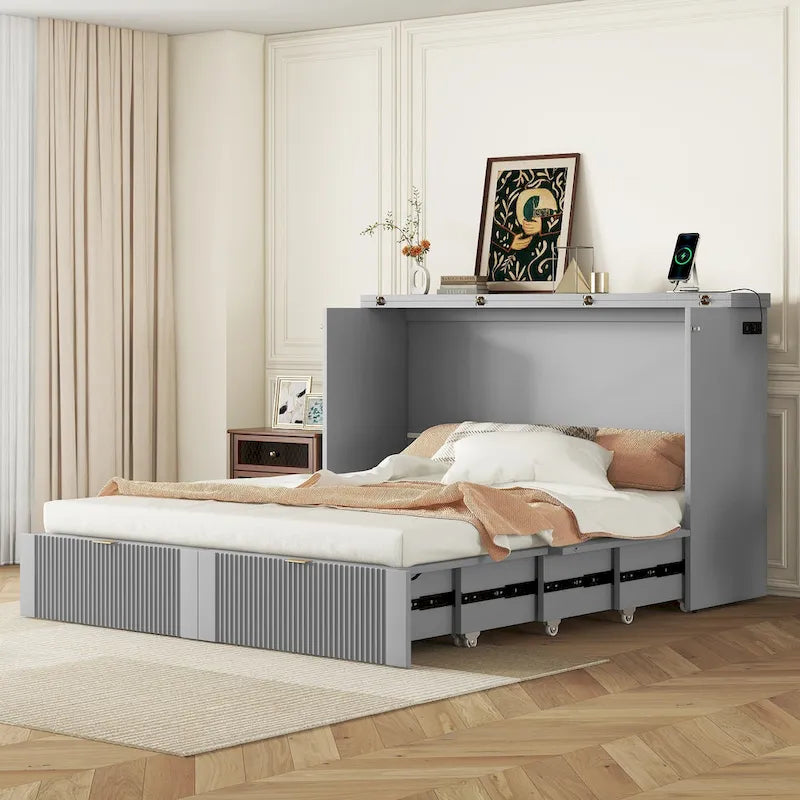 Murphy Bed with drawer and a set of Sockets & USB Ports
