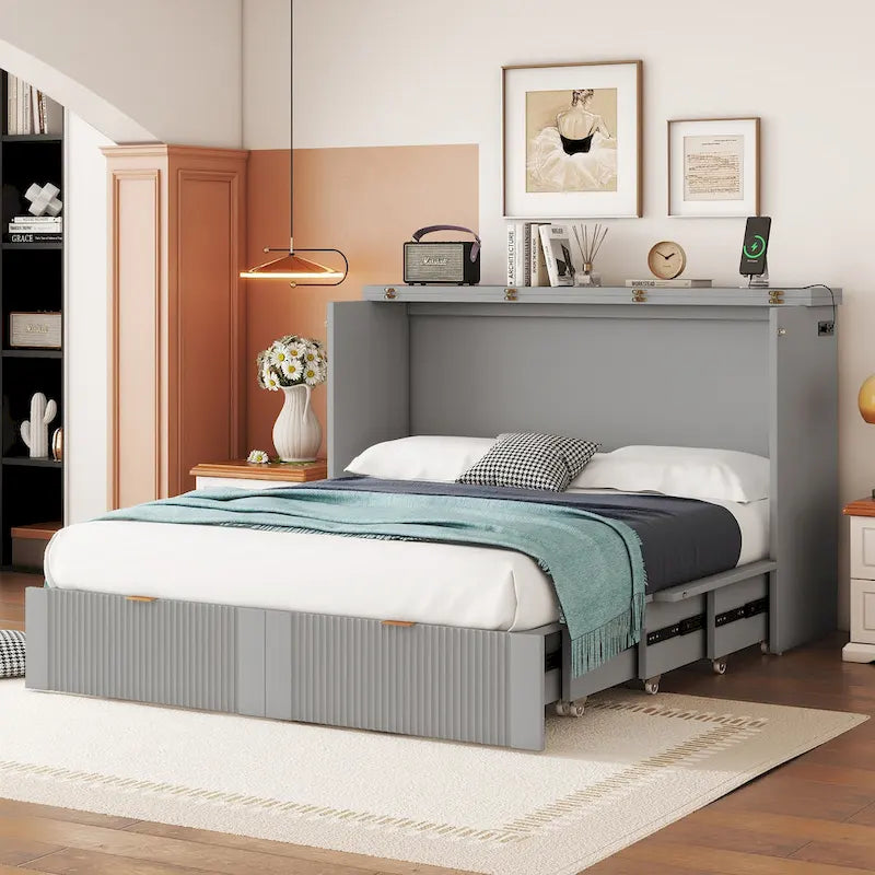 Murphy Bed with drawer and a set of Sockets & USB Ports