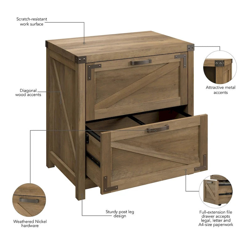 2 Drawer Lateral File Cabinet by